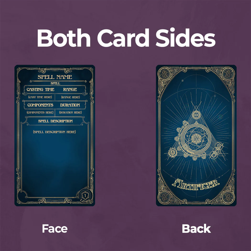 Artificer Spell Cards D&D 5e - Fillable PDF - Image 2