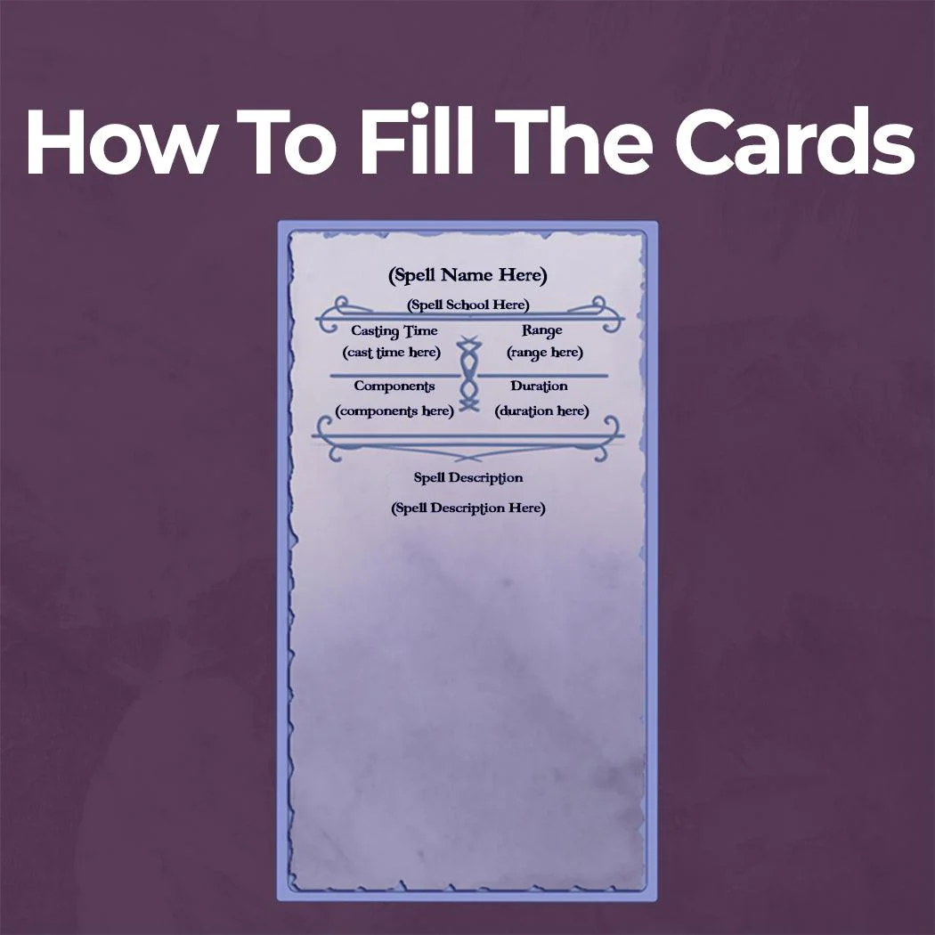 Artificer Spell Cards - Fillable PDF - Image 4