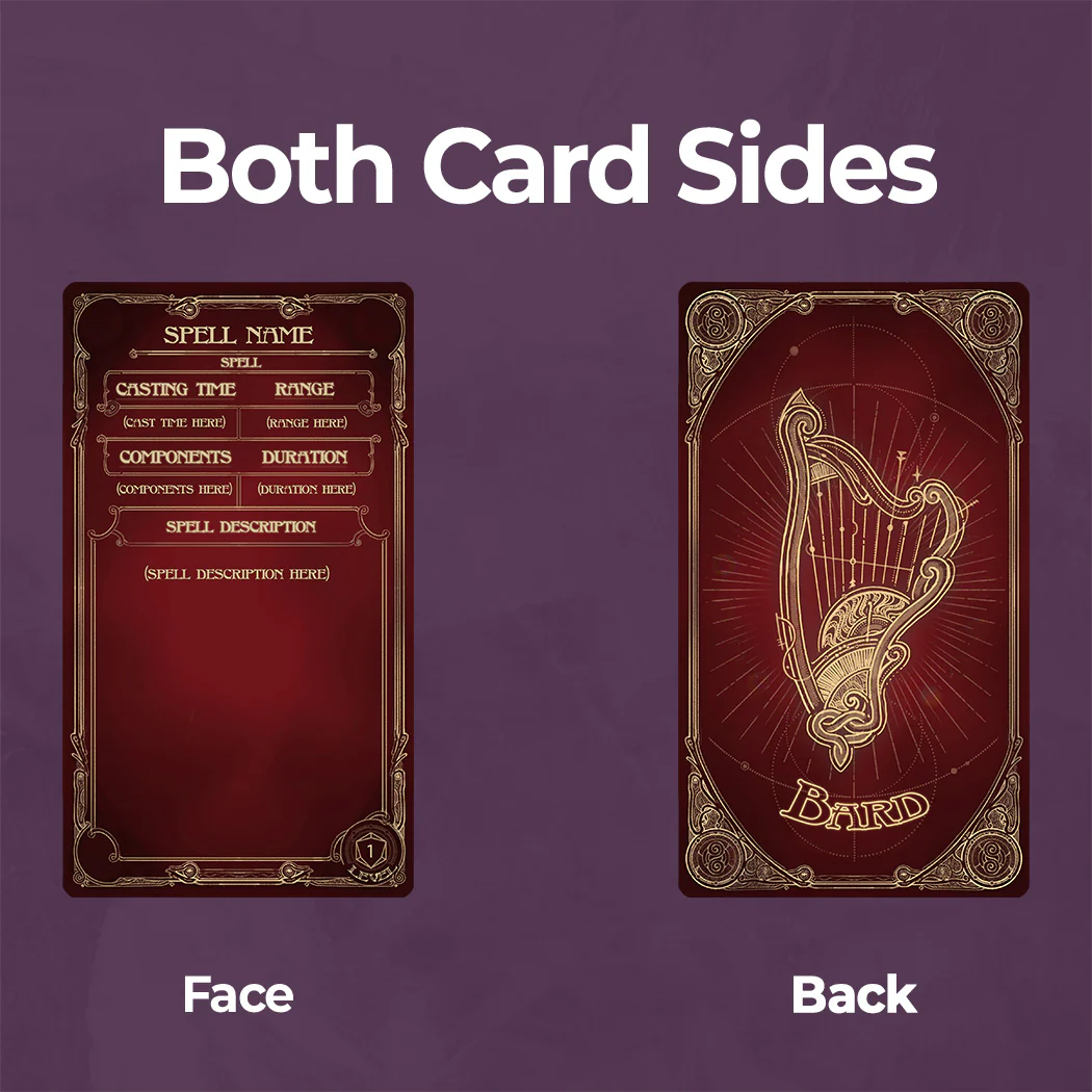 Bard Spell Cards D&D 5e - Fillable PDF - Image 2