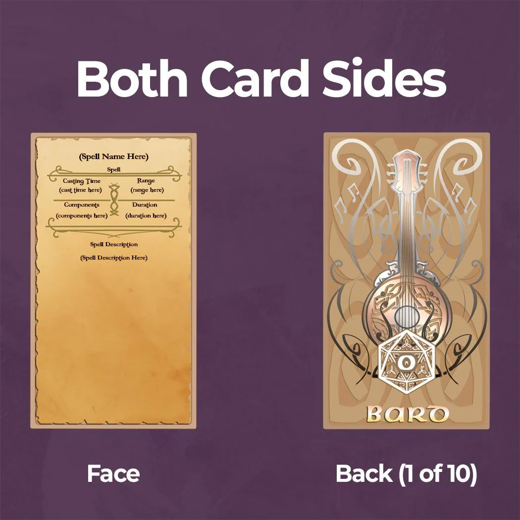 Bard Spell Cards - Fillable PDF - Image 2