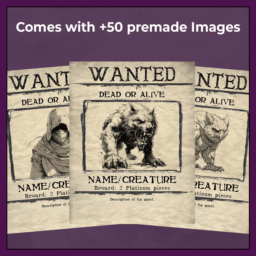 Bounty Posters - Fillable PDF - Image 3