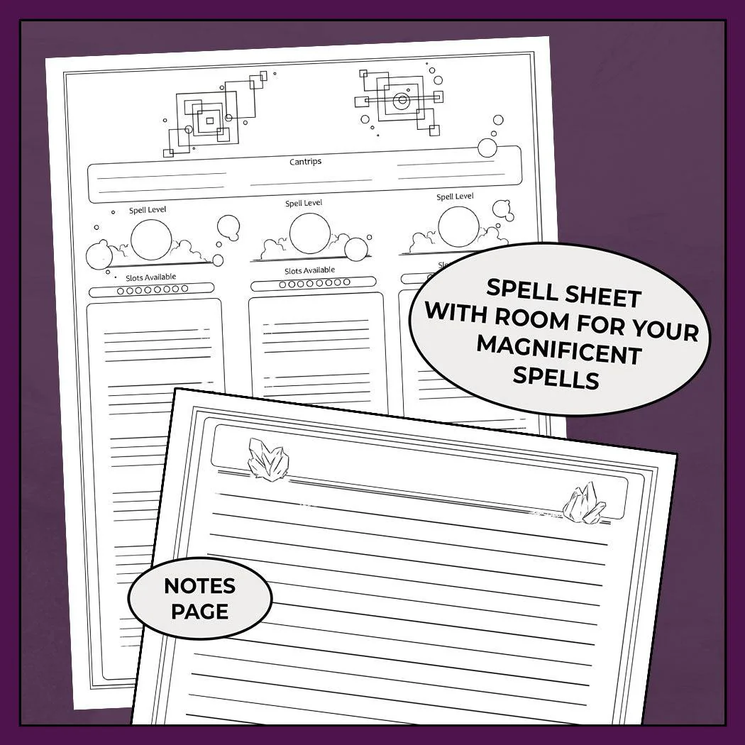 Chosen Sorcerer, Colorless - DnD 5e Sorcerer Character Sheet - Image 4