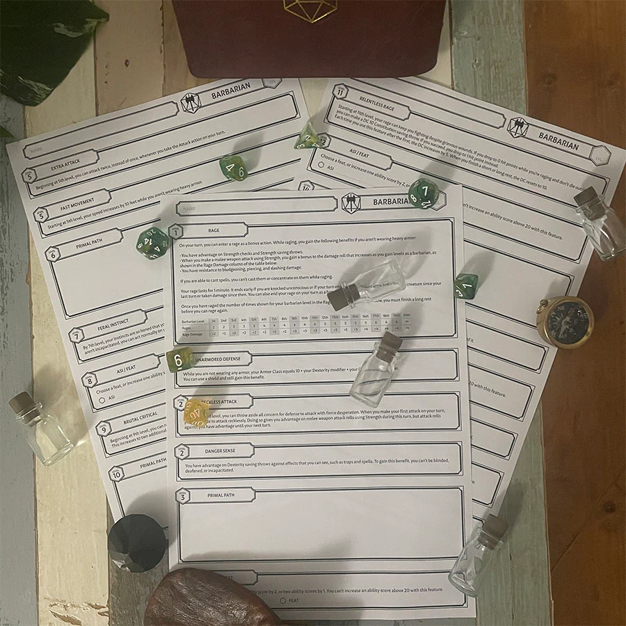 Clarity - Character Sheets Pack - Fillable PDF - Image 6