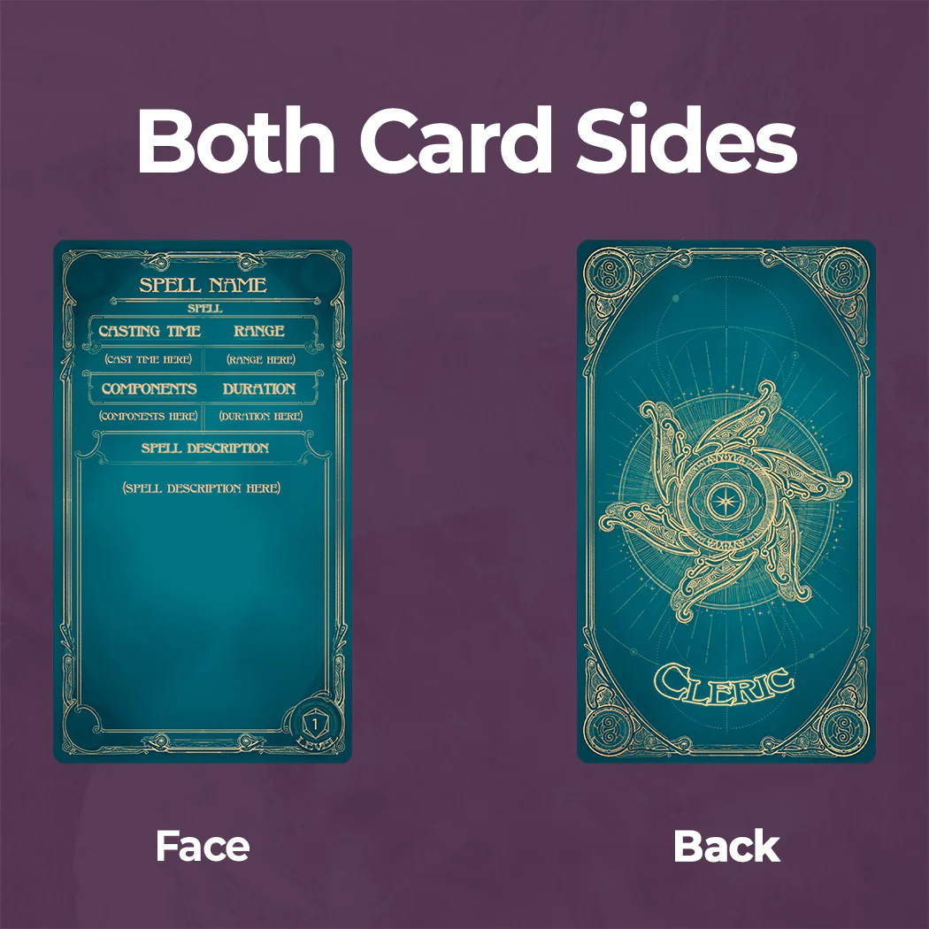 Cleric Spell Cards D&D 5e - Fillable PDF - Image 2