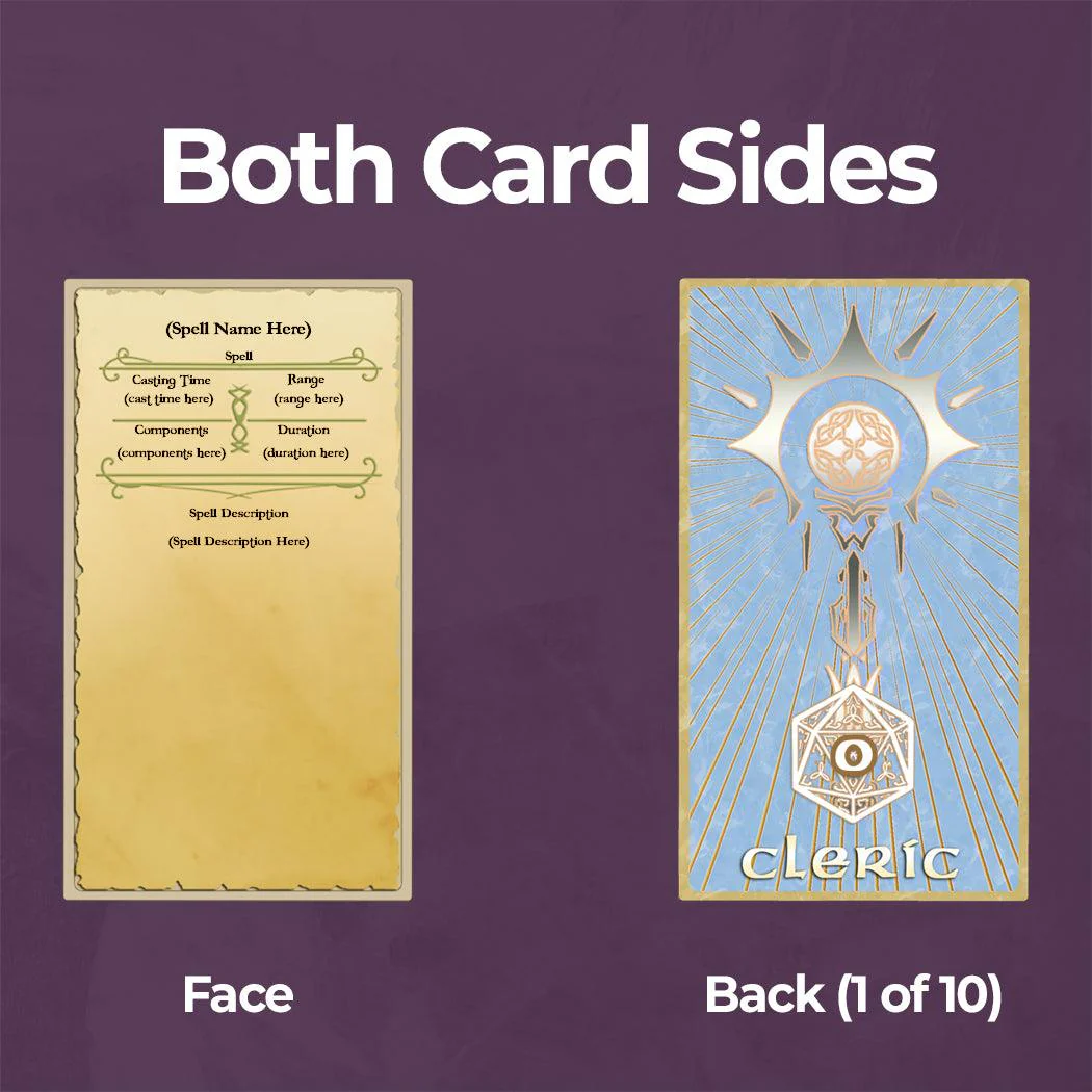 Cleric Spell Cards - Fillable PDF - Image 2