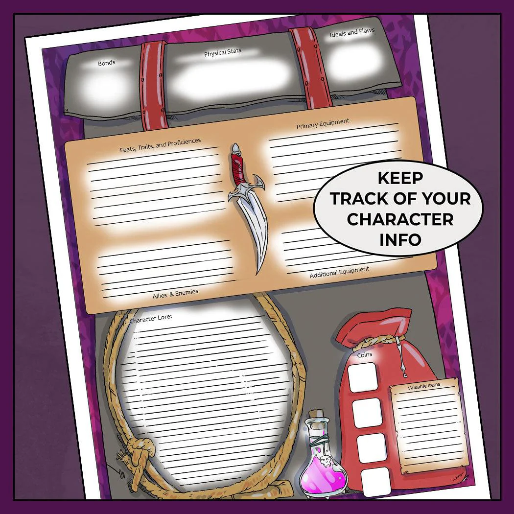 Deceptive Rogue - DnD 5e Rogue Character Sheet - Image 3