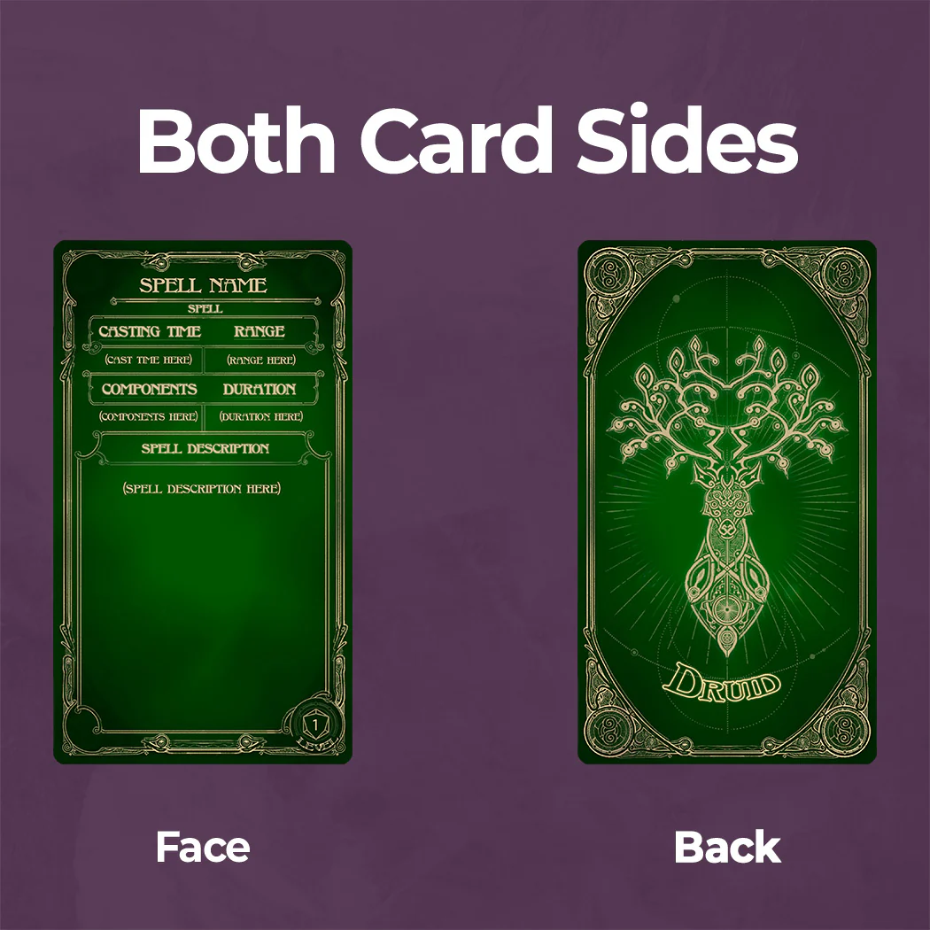 Druid Spell Cards D&D 5e - Fillable PDF - Image 2