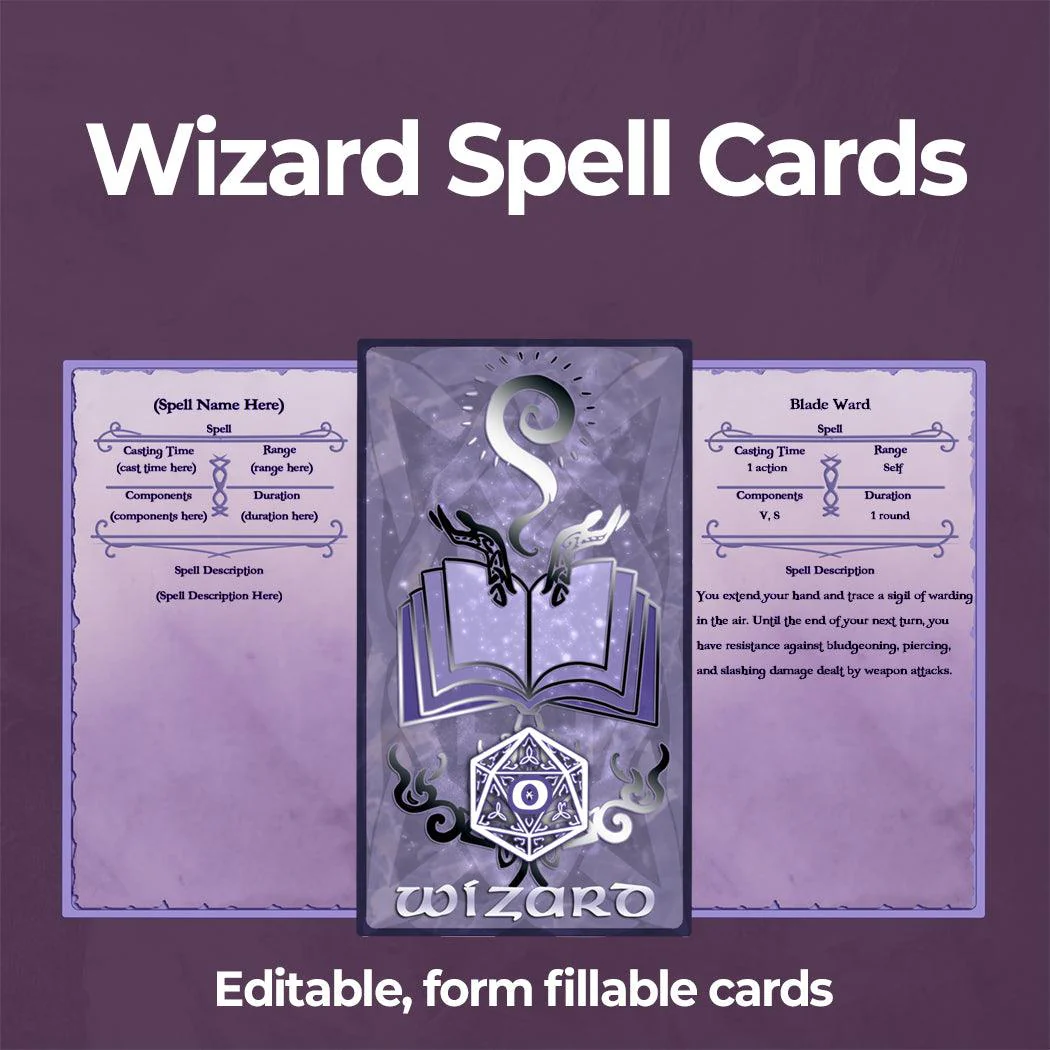 Eldritch Spell Cards Bundle - Fillable PDF - Image 10