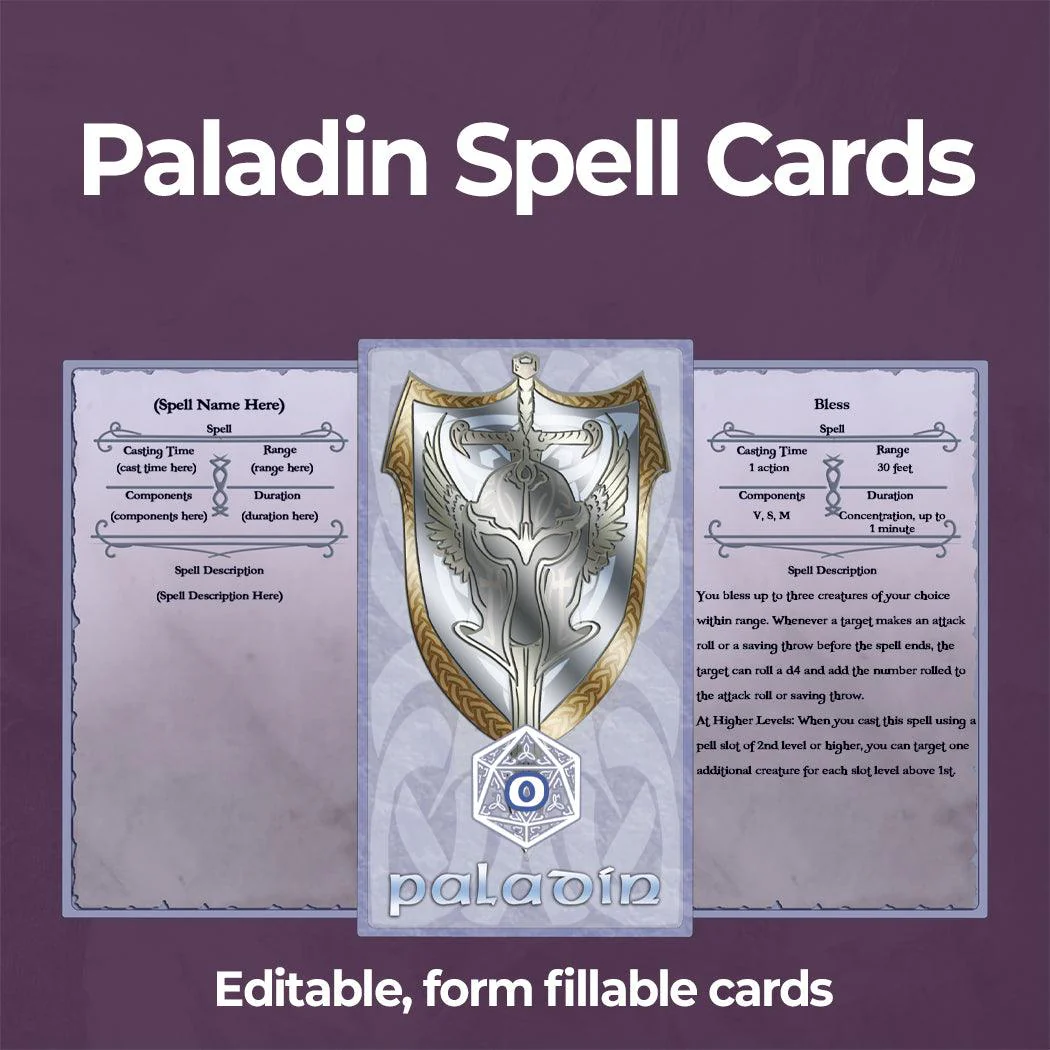 Eldritch Spell Cards Bundle - Fillable PDF - Image 6