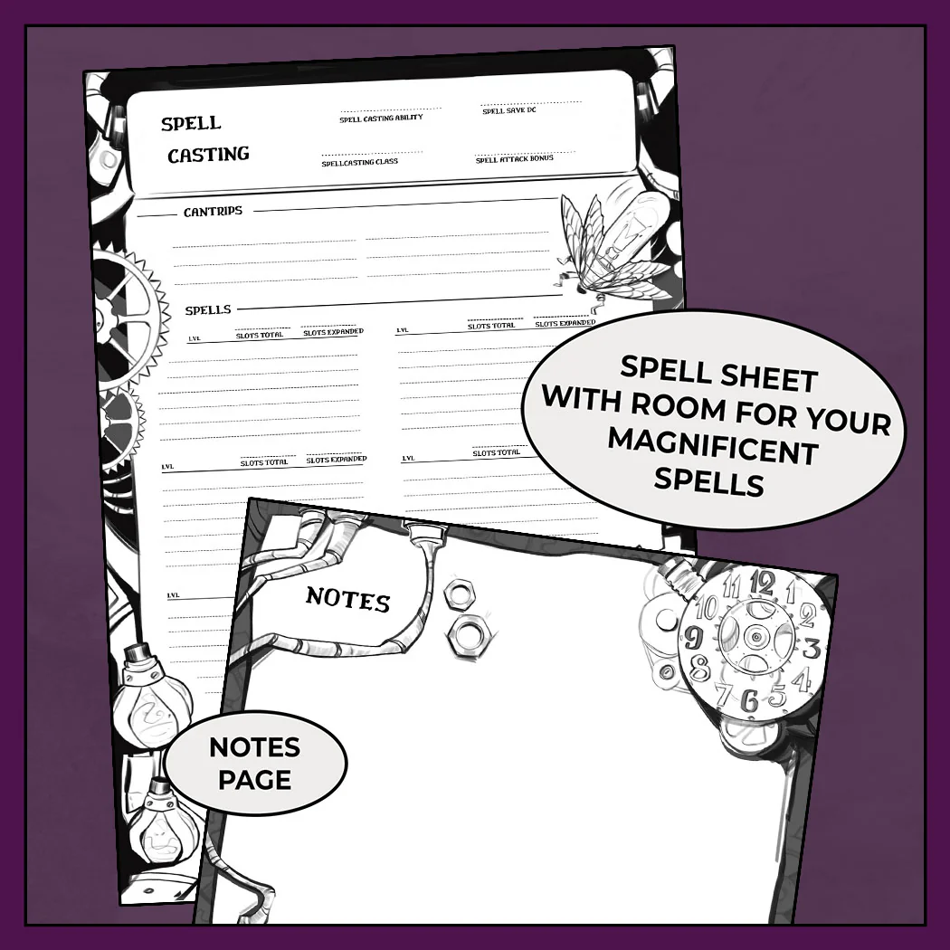 Mad Artificer's Lab - DnD 5e Artificer Character Sheet - Image 3