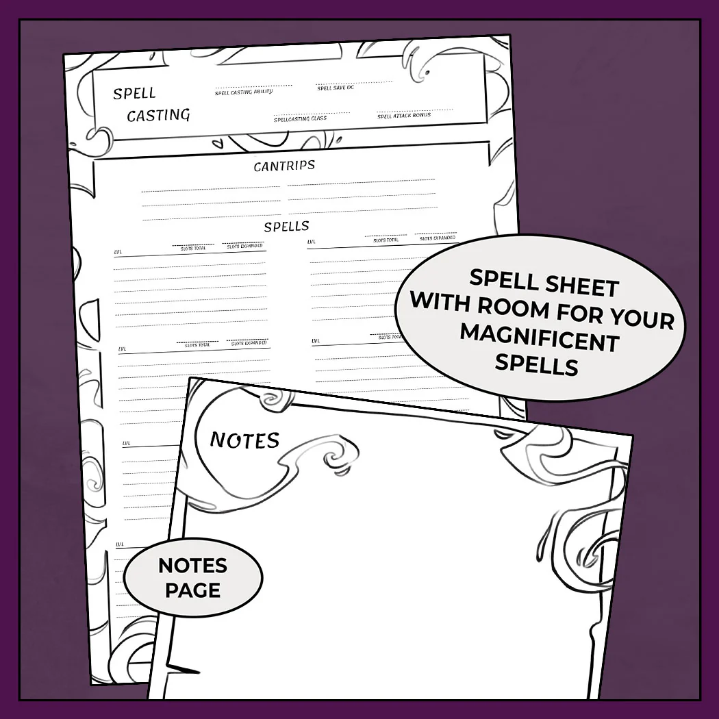 Mana Born - DnD 5e Sorcerer Character Sheet - Image 4