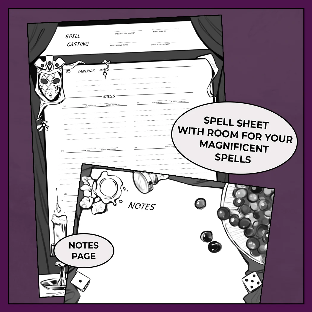 Midnight Melody - DnD 5e Bard Character Sheet - Image 4
