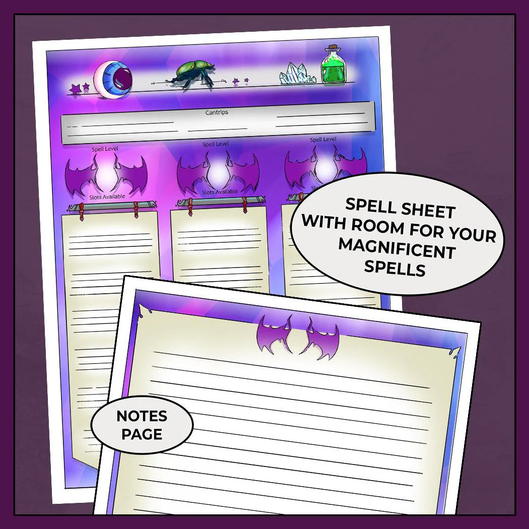 Otherworldly Warlock - DnD 5e Warlock Character Sheet - Image 4