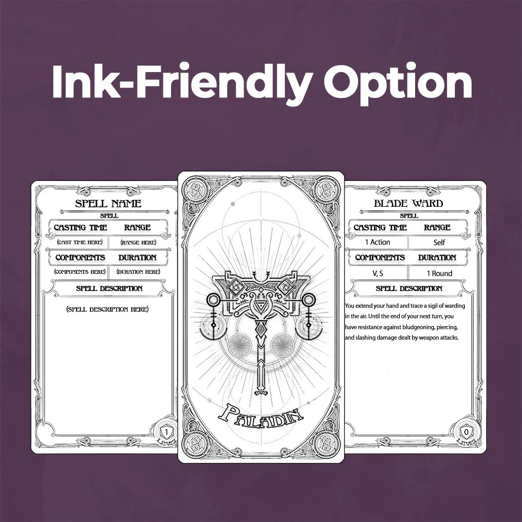 Paladin Spell Cards D&D 5e - Fillable PDF - Image 5