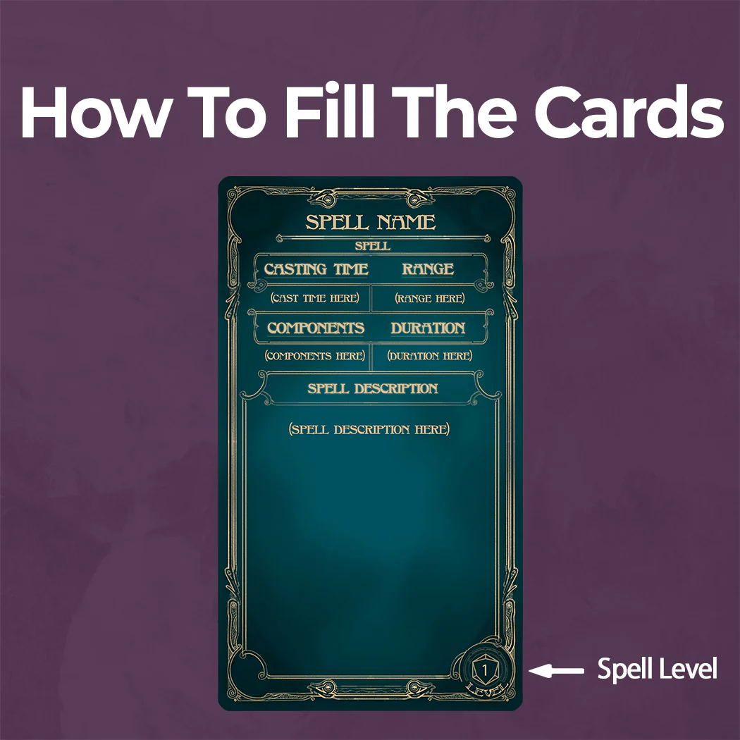 Sorcerer Spell Cards D&D 5e - Fillable PDF - Image 3