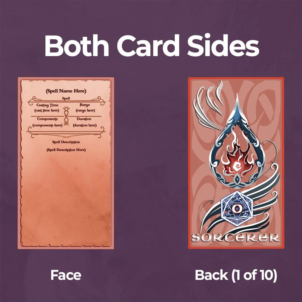 Sorcerer Spell Cards - Fillable PDF - Image 2