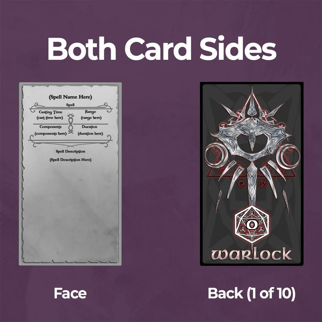 Warlock Spell Cards - Fillable PDF - Image 2