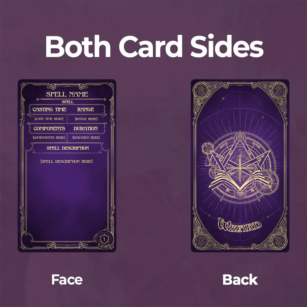 Wizard Spell Cards D&D 5e - Fillable PDF - Image 2