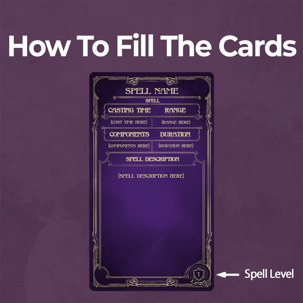 Wizard Spell Cards D&D 5e - Fillable PDF - Image 3