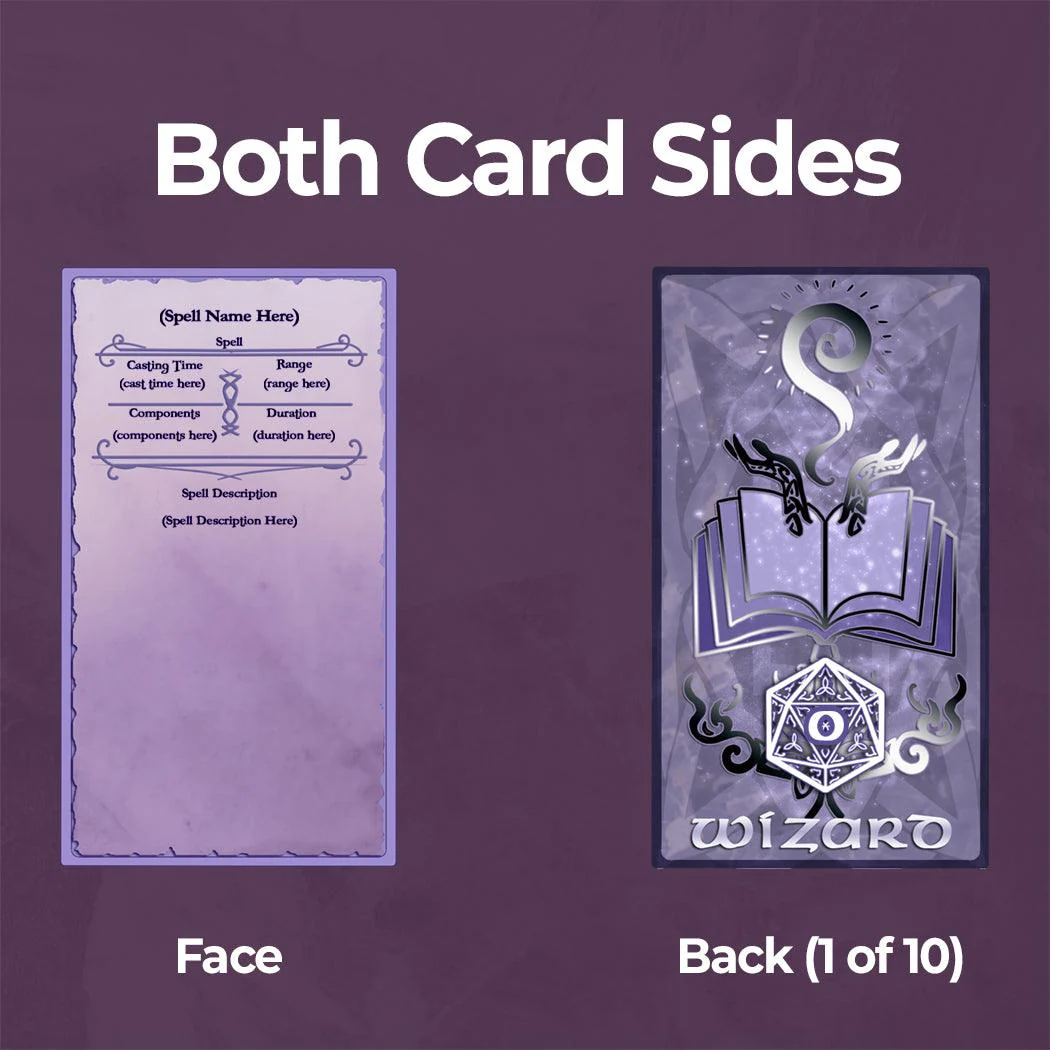 Wizard Spell Cards - Fillable PDF - Image 2