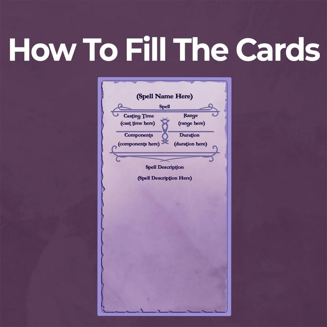 Wizard Spell Cards - Fillable PDF - Image 4